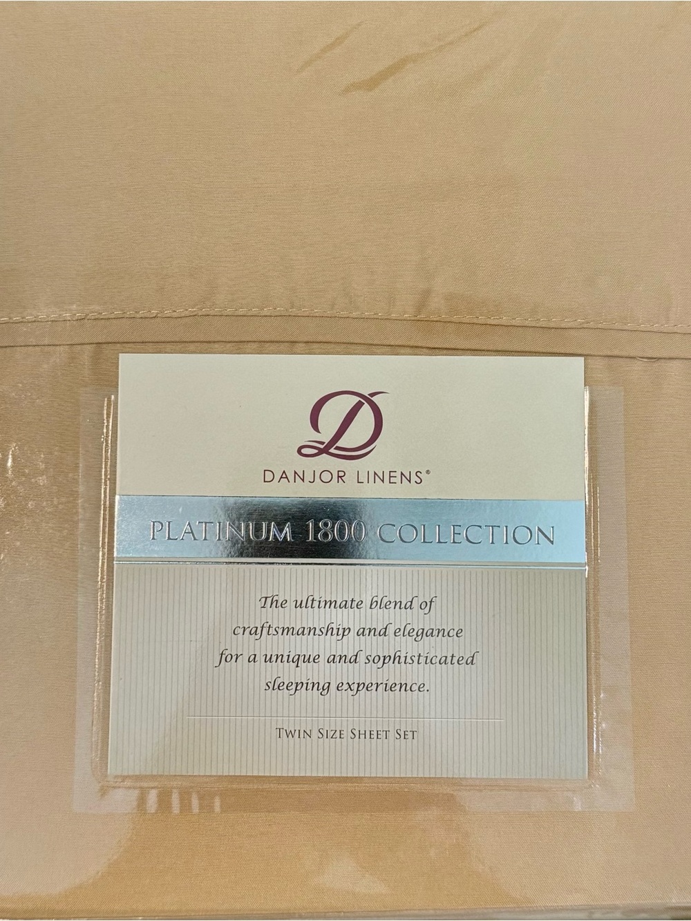 Danjor Linens Platinum 1800 Collection Twin Sheet Set - Light Beige